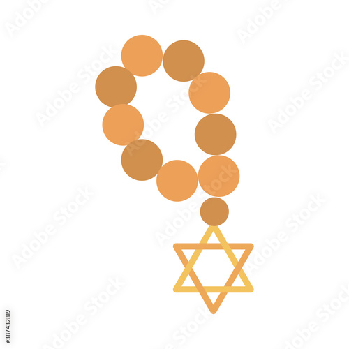 hanukkah, jewish beads culture spirituality flat icon
