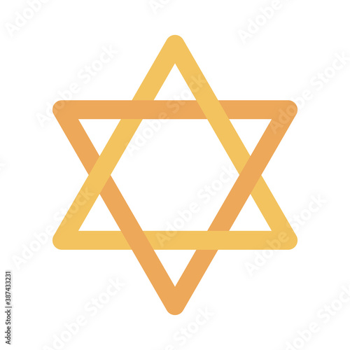 hanukkah, star of David judaism sign flat icon