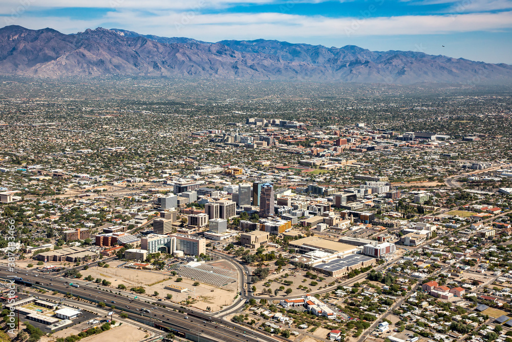 Fototapeta premium Downtown Tucson, Arizona Skyline 2020