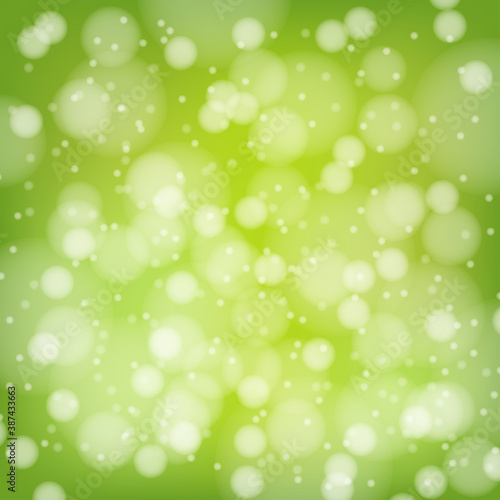 Abstract green effect bokeh background or texture