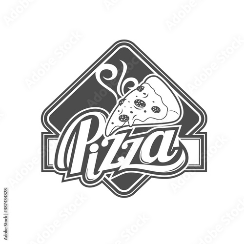 Vector logo, badge, symbol, icon template design for Pizza Shop
