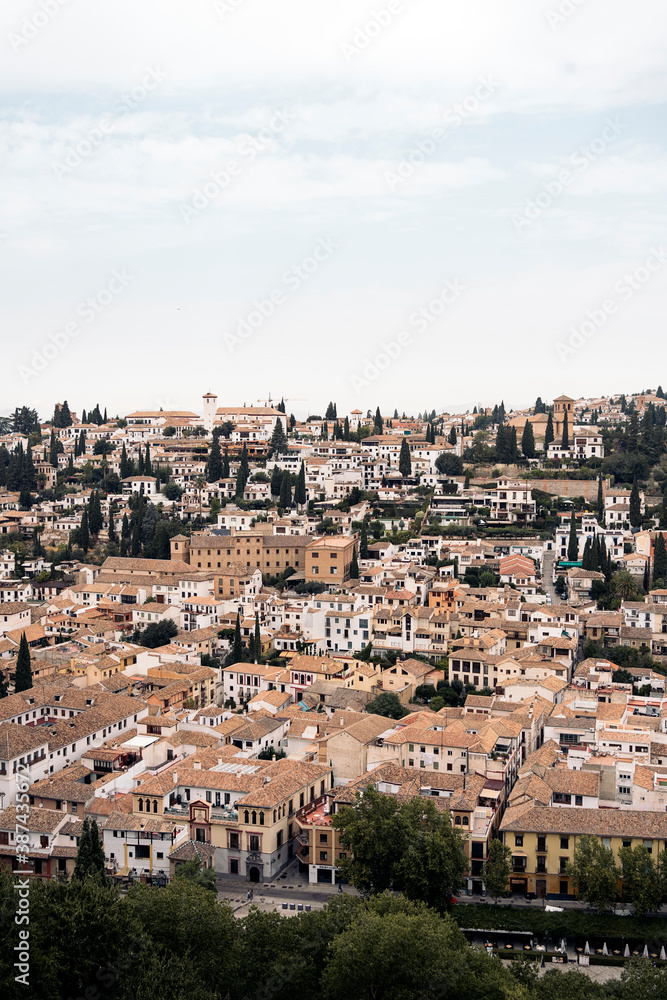 Skyline of Granada, Spain.