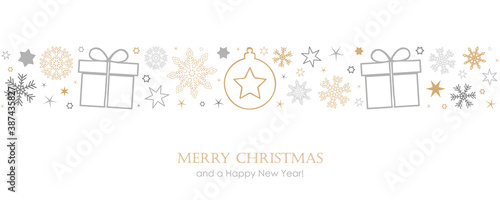 christmas card with snowflake border vector illustration EPS10