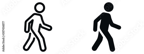 man walking icon, person walking icon	