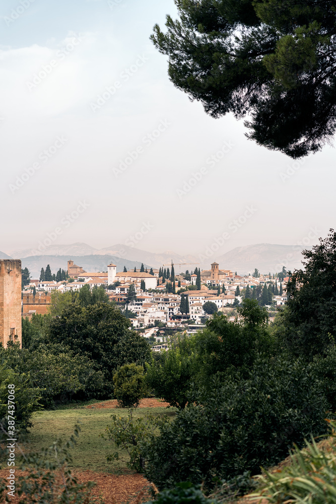Skyline of Granada, Spain.