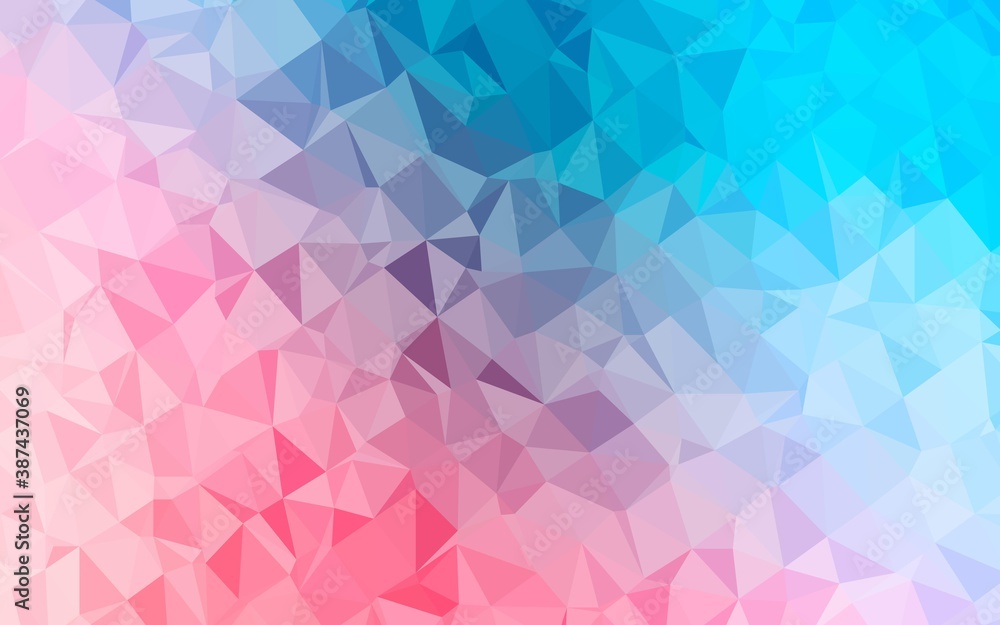 Light Blue, Red vector triangle mosaic texture. Light Blue, Red vector triangle mosaic texture.