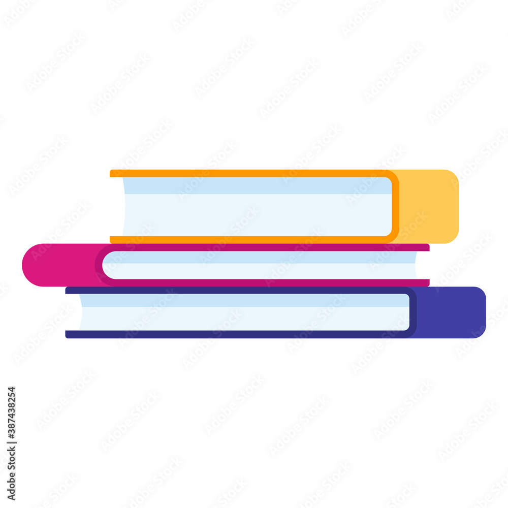 Flat illustration stack of books literature vector icon Flat illustration stack of books literature vector icon