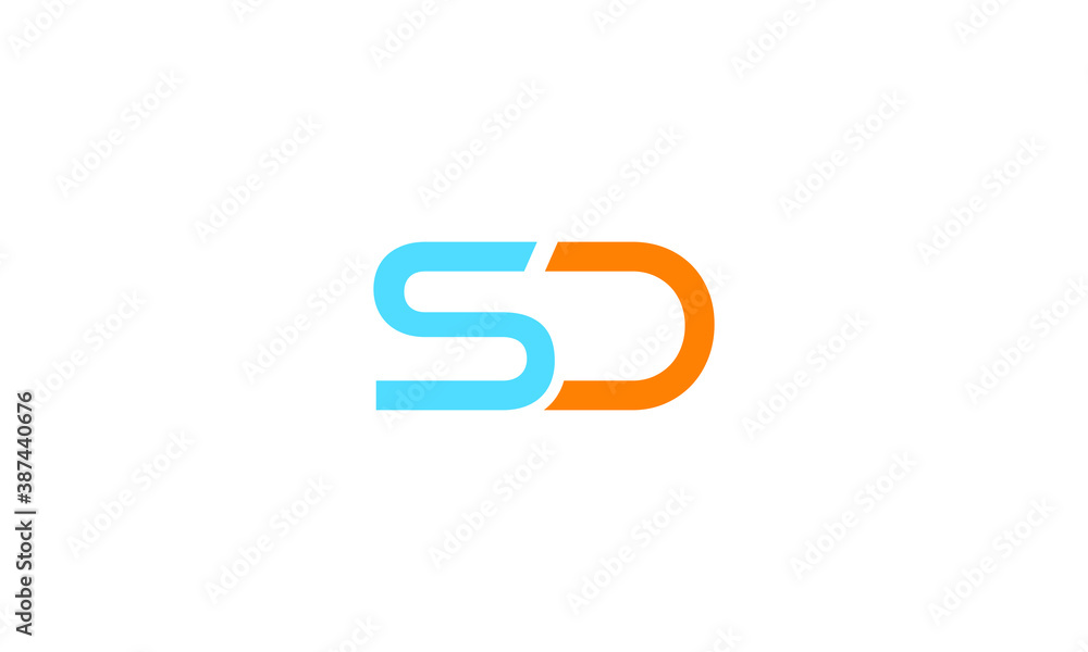 SD monogram letter logo design and vector template SD monogram letter logo design and vector template