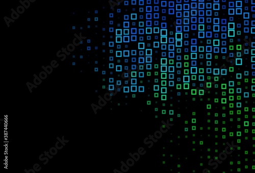 Dark Blue, Green vector layout with lines, rectangles.