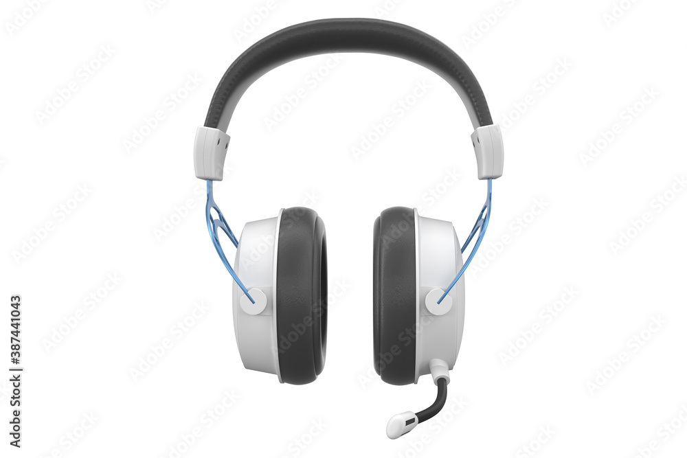 3D rendering of gaming headphones with microphone for cloud gaming and streaming 3D rendering of gaming headphones with microphone for cloud gaming and streaming