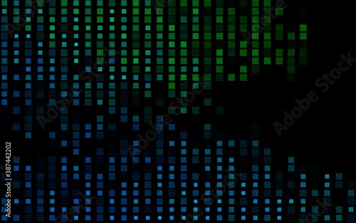 Dark Blue, Green vector pattern in square style.