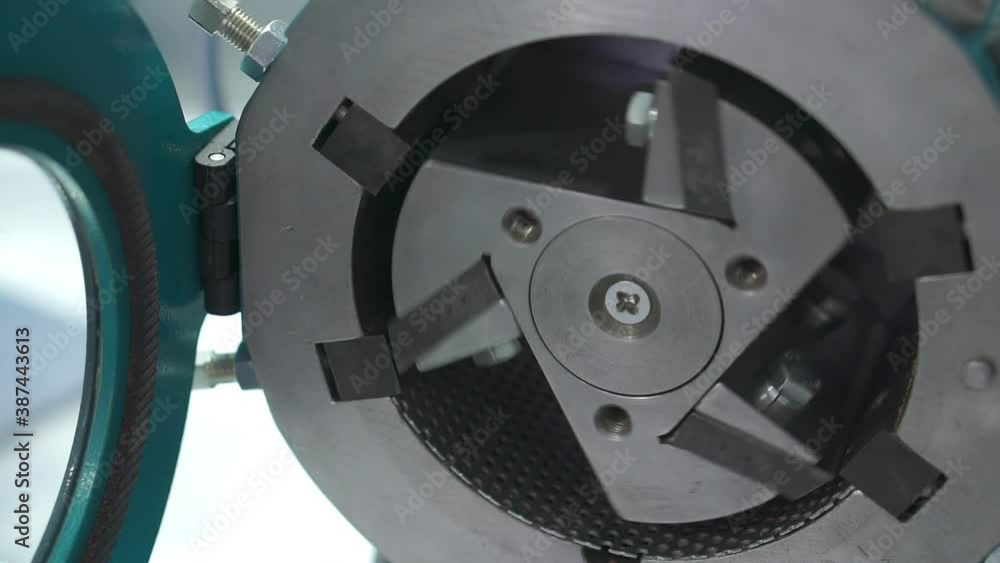 Rotating rotor with three blades. Rotating rotor with three blades.