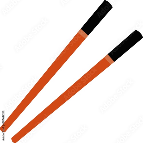 Vector illustration of chopsticks emoticon