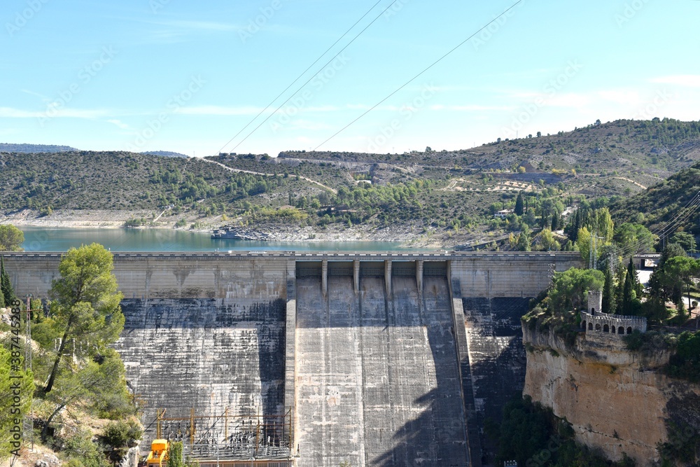 Entrepeñas dam in the province of Guadalajara, Spain.