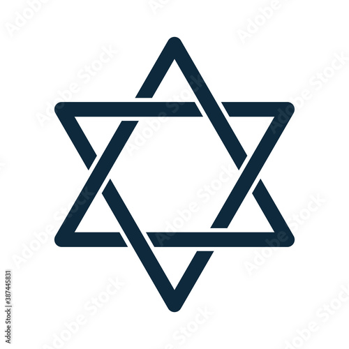 hanukkah, star of David judaism sign silhouette icon