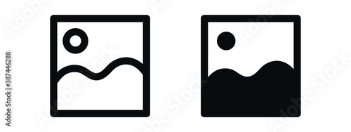 gallery icon vector, silhouette of an image, Photo album icon