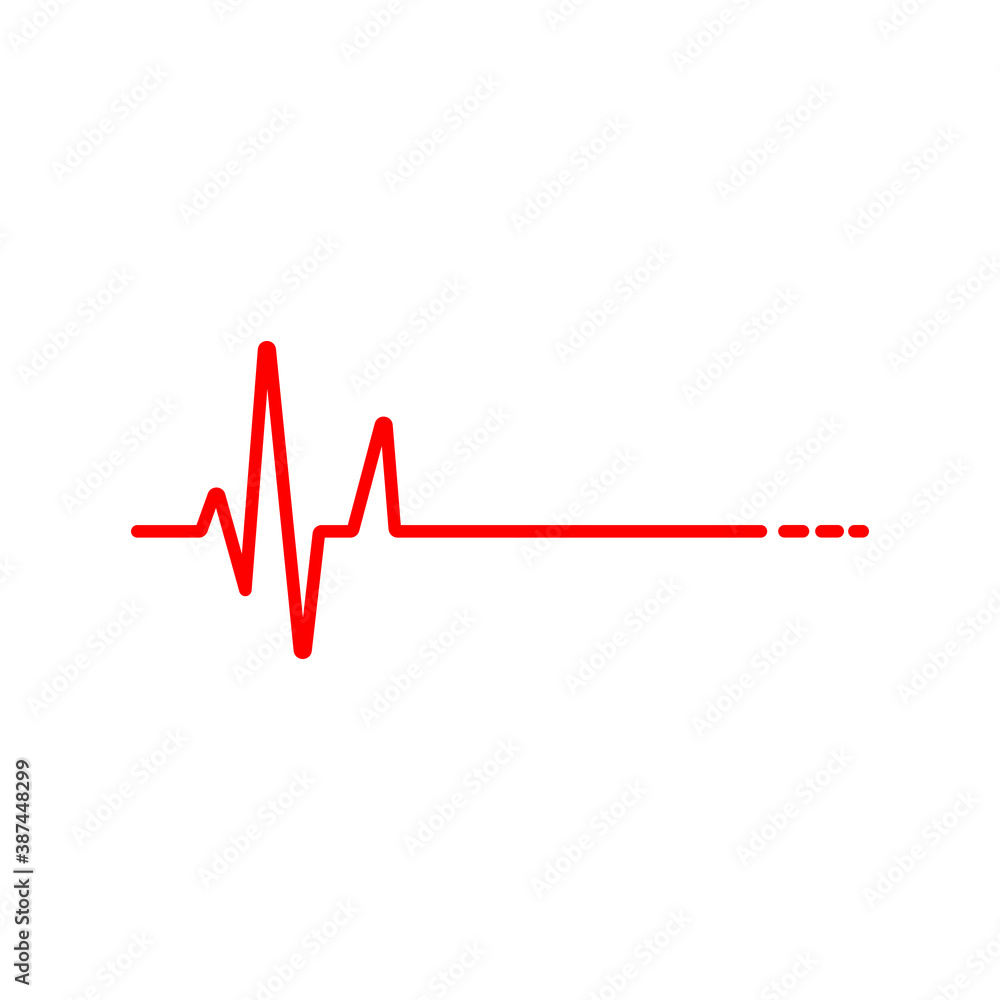 End of the life, dead line heartbeat isolated on white background EPS Vector End of the life, dead line heartbeat isolated on white background EPS Vector