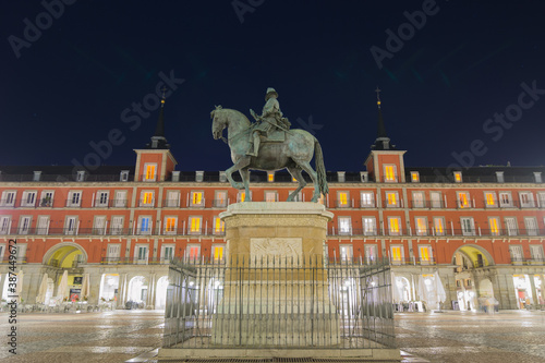 Cityscape of the streets of madrid during the Covid-19 Pandemic