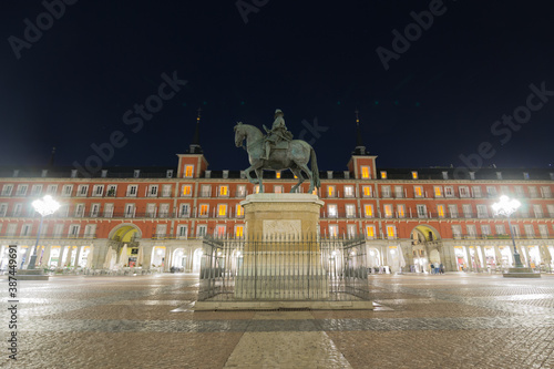 Cityscape of the streets of madrid during the Covid-19 Pandemic photo