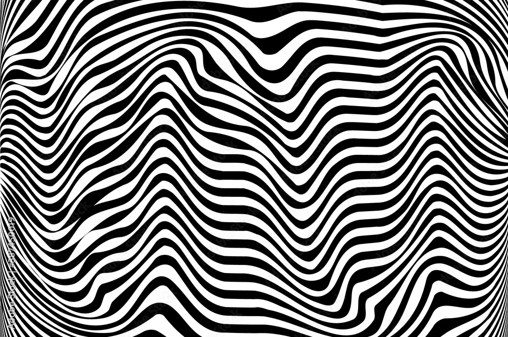 Striped abstract background - black and white