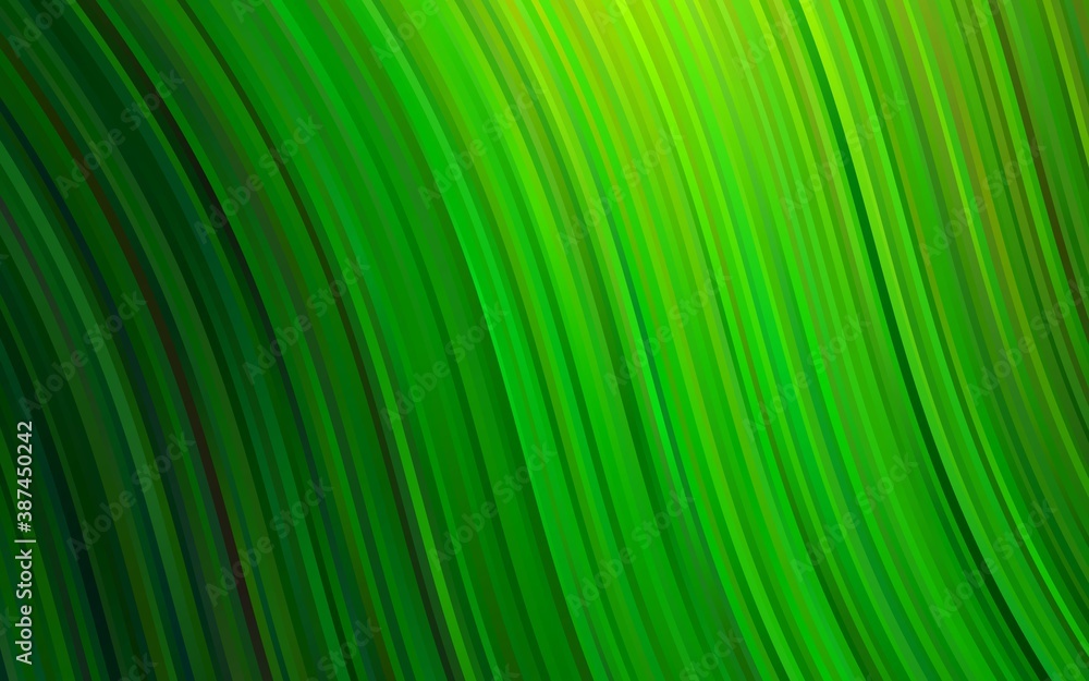 Light Green vector template with abstract lines. Light Green vector template with abstract lines.