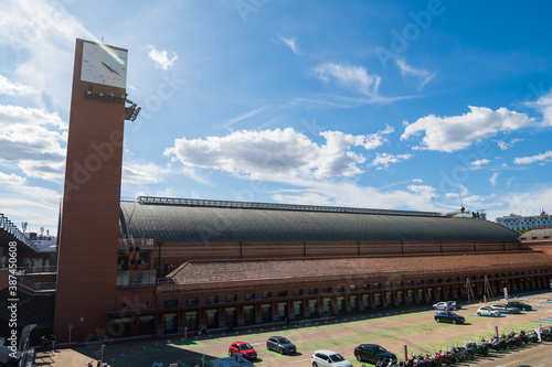 Cityscape of the Atocha station of  Madrid (Spain)