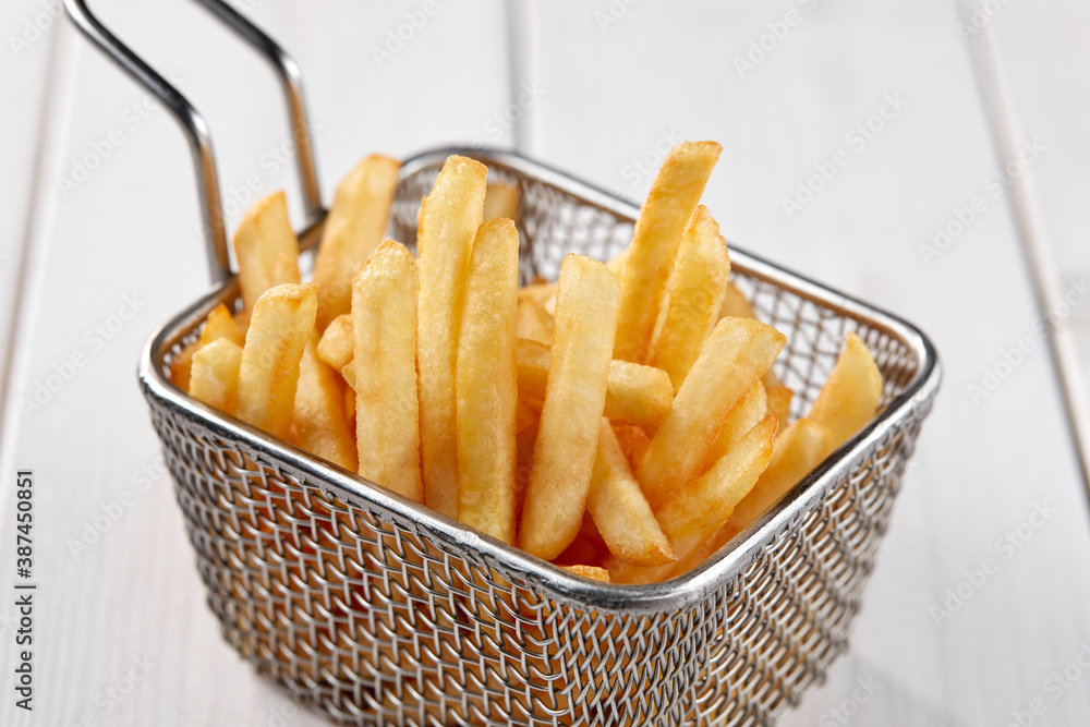fried french fries in the basket fried french fries in the basket