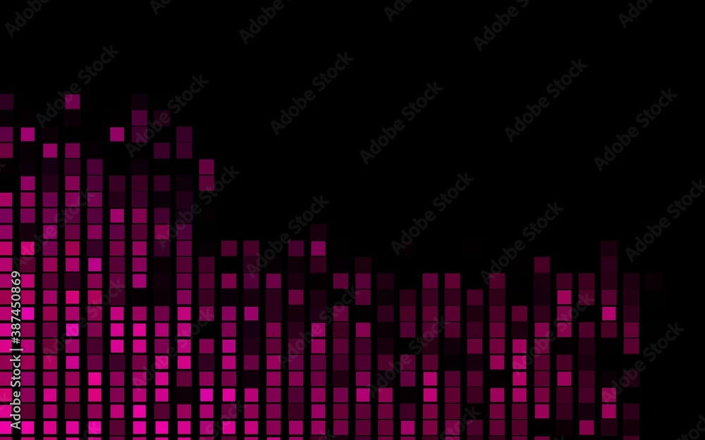 Dark Pink vector template with crystals, rectangles.