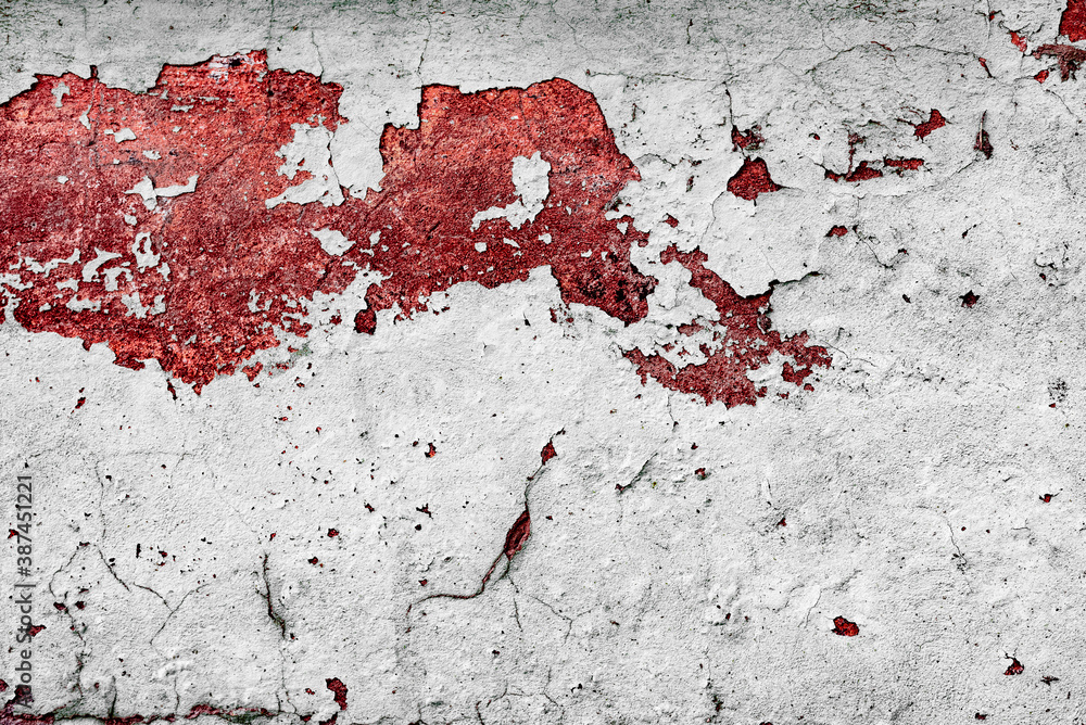 Fototapeta premium Texture of a concrete wall with cracks and scratches which can be used as a background
