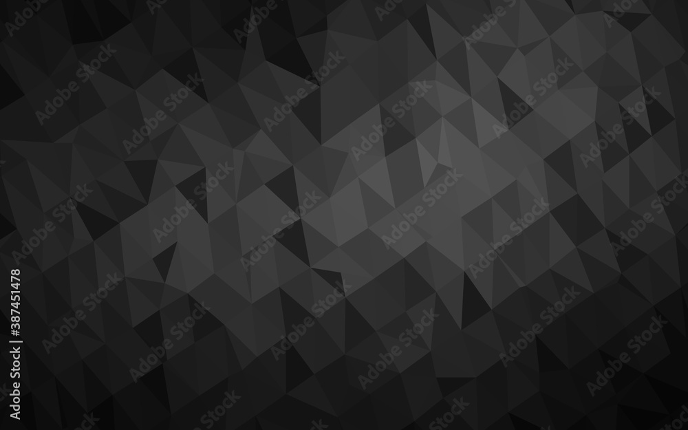 Dark Black vector polygonal background. Dark Black vector polygonal background.