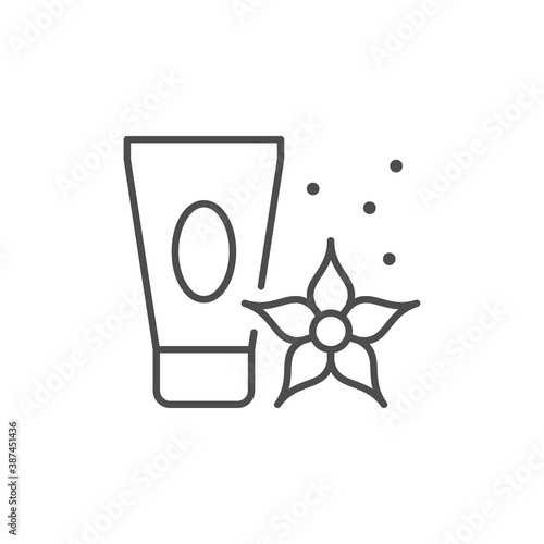 Organic cream line outline icon