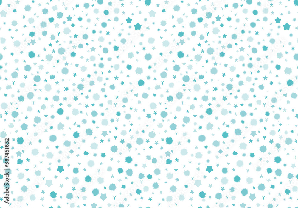 winter vector seamless pattern in blue tones