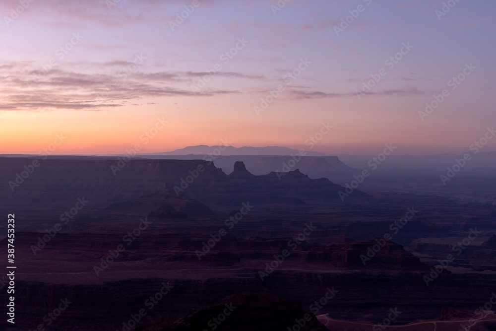 Sunrise desert landscape Southwest USA