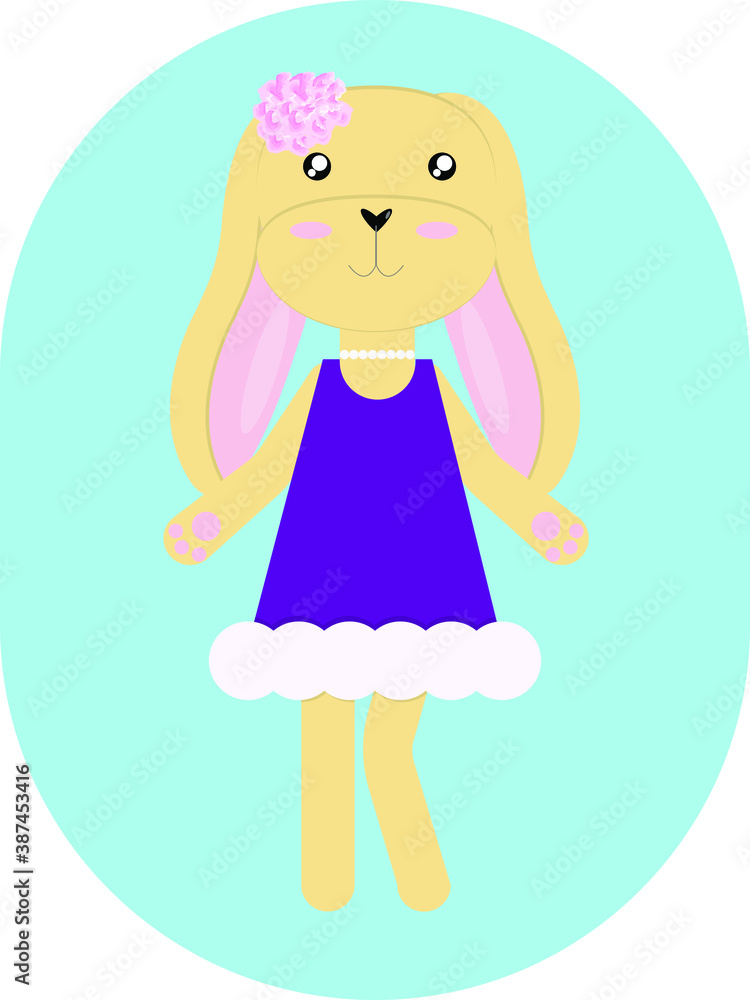 little Bunny girl in purple dress little Bunny girl in purple dress
