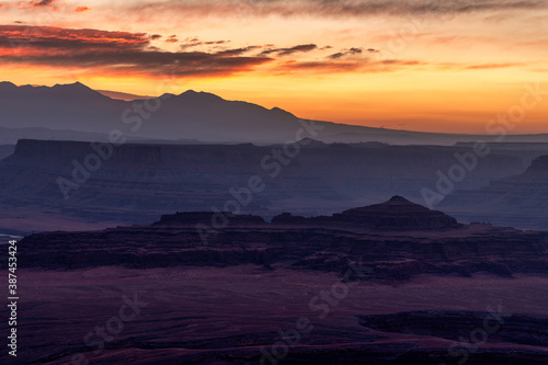Sunrise desert landscape Southwest USA © skostep