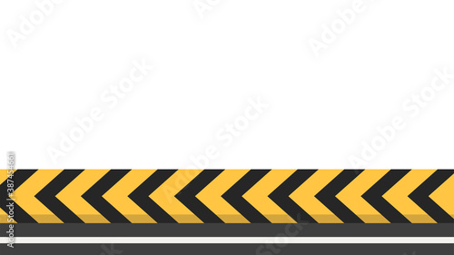 Road side vector. wallpaper. free space for text. copy space. Road fence.