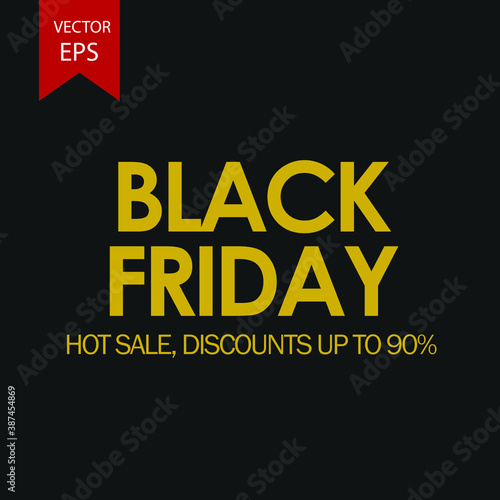 Black Friday marks, symbols, discount, hot sale EPS Vector