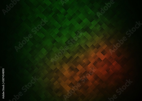 Dark Green  Yellow vector background with rectangles.