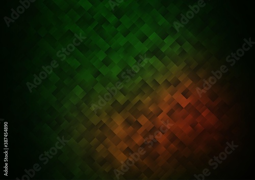 Dark Green, Yellow vector background with rectangles.