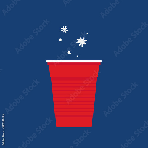 Beer cup doodle. symbol. sign. logo design. Beer pong logo.