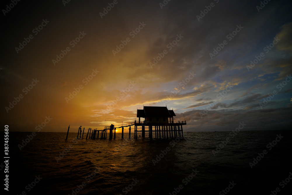 the sun rises from the sea in the morning the sun rises from the sea in the morning