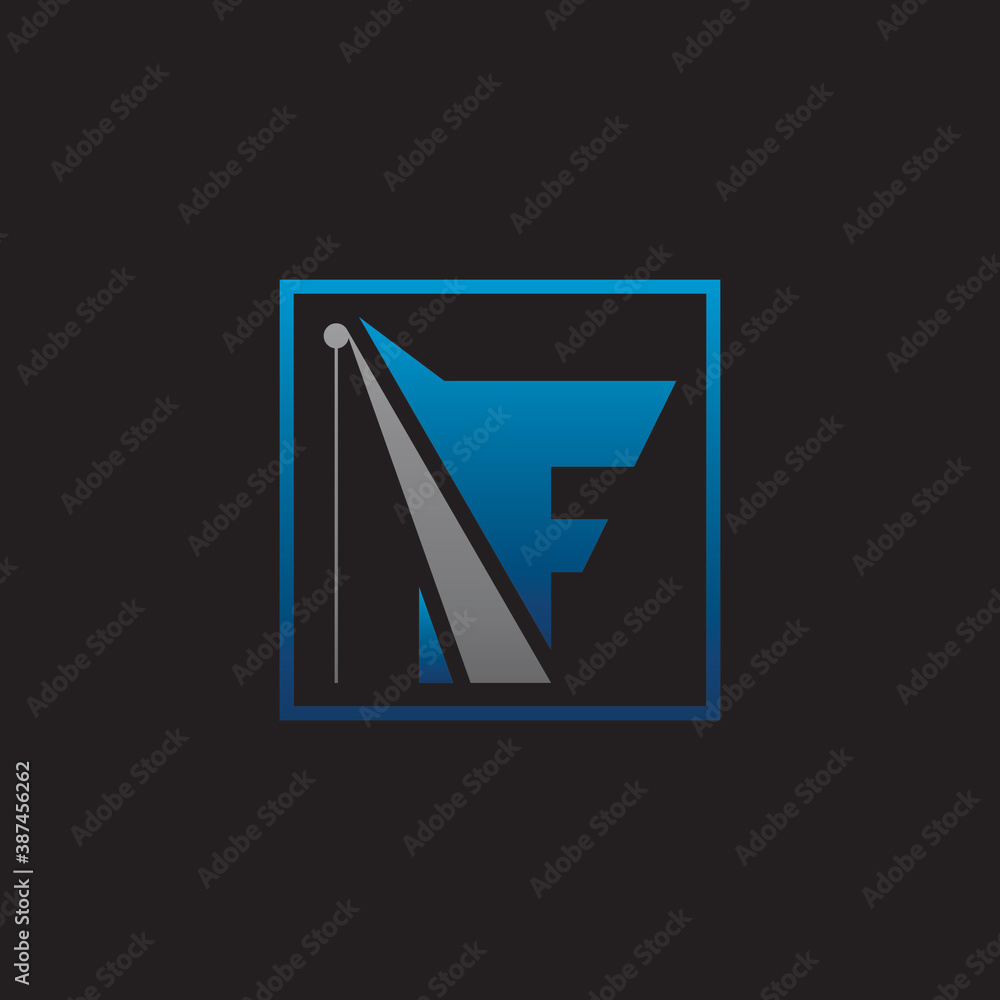letter f logo with construction style letter f logo with construction style