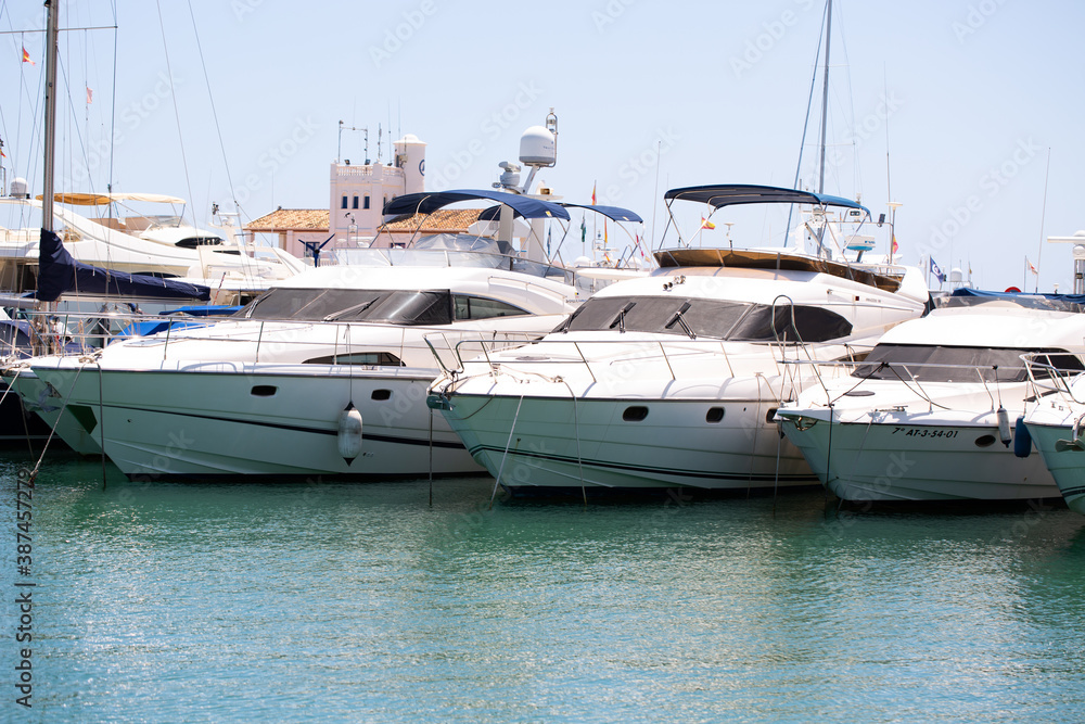 Yacht moorings in Malaga city center Yacht moorings in Malaga city center