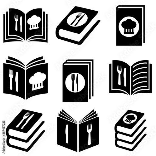 Recipe book icon, logo isolated on white background