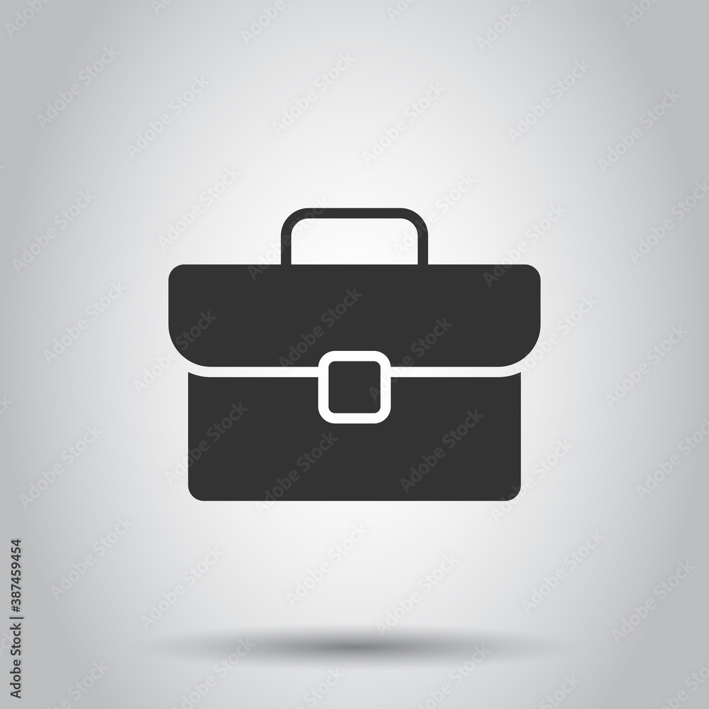 Briefcase icon in flat style. Businessman bag vector illustration on white isolated background. Portfolio business concept. Briefcase icon in flat style. Businessman bag vector illustration on white isolated background. Portfolio business concept.