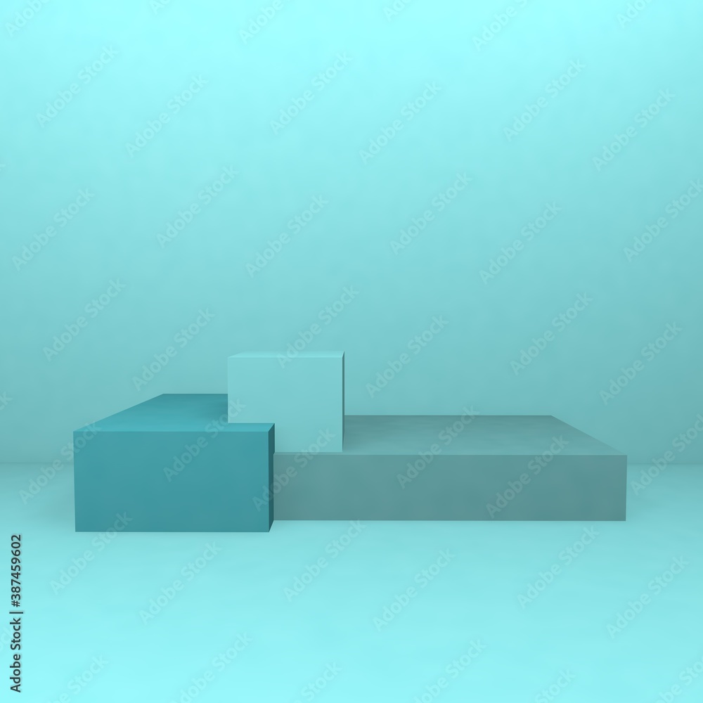White podium. Pedestal. Scene. 3d render background White podium. Pedestal. Scene. 3d render background