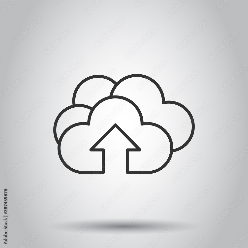 Digital service icon in flat style. Network cloud vector illustration on white isolated background. Computer technology business concept. Digital service icon in flat style. Network cloud vector illustration on white isolated background. Computer technology business concept.