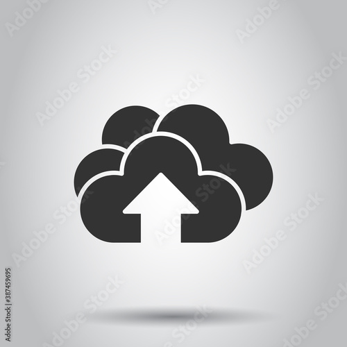 Digital service icon in flat style. Network cloud vector illustration on white isolated background. Computer technology business concept.