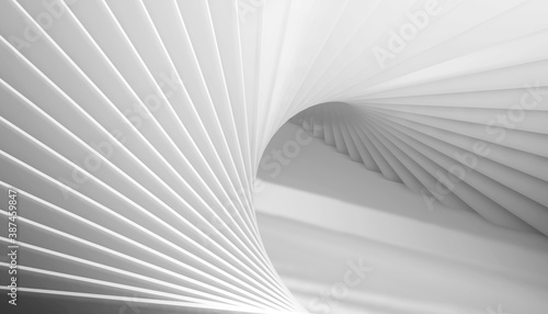 Fototapeta Naklejka Na Ścianę i Meble -  White geometric texture. 3d render background