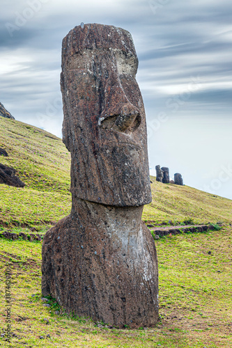  Close up Moai Easter Island Chile